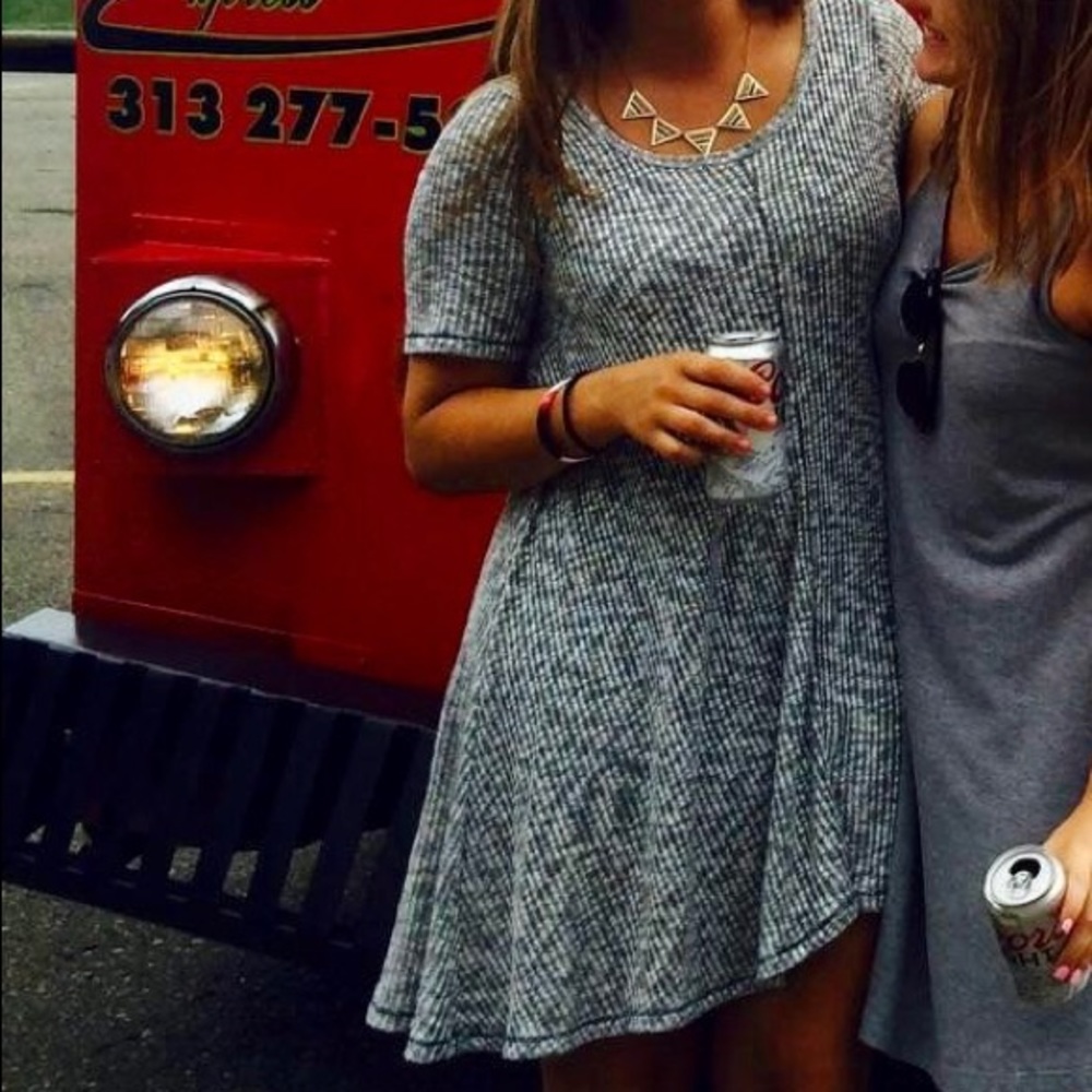 Grey flowy dress
